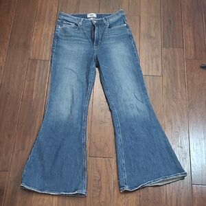 PAIGE Charlie Flare Jeans with Distressed Hem size 30